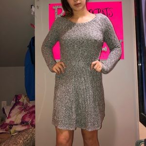 Grey sweater dress